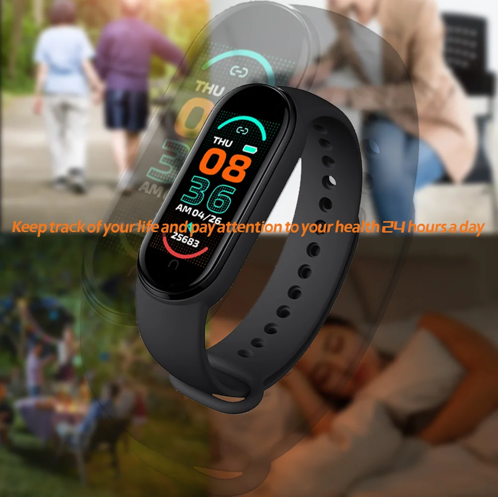 M6 Smart Bracelet Watch Fitness Tracker Activity Tracker Watch With Heart Rate Monitor Smart