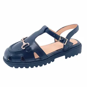 Buckle Strap Children Dress Baby Fashion Sandals Cow Leather Shoes for Kids