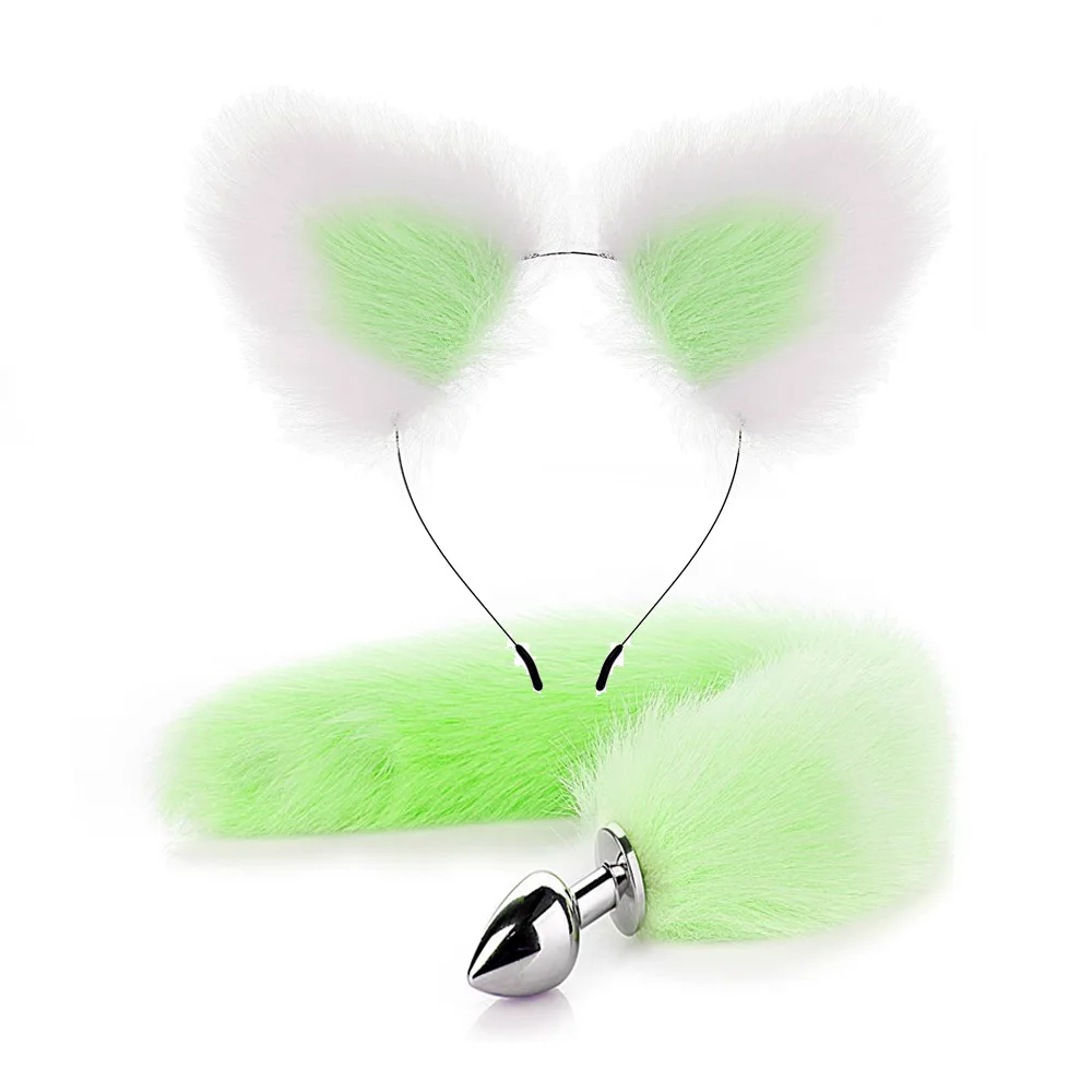 Sexy Fox Metal Butt Plug Tail Set With Hairpin Kit 10 Colors Anal Butplug Tail Prostate Massager Butt Plug For Couple Cosplay_voghion.com