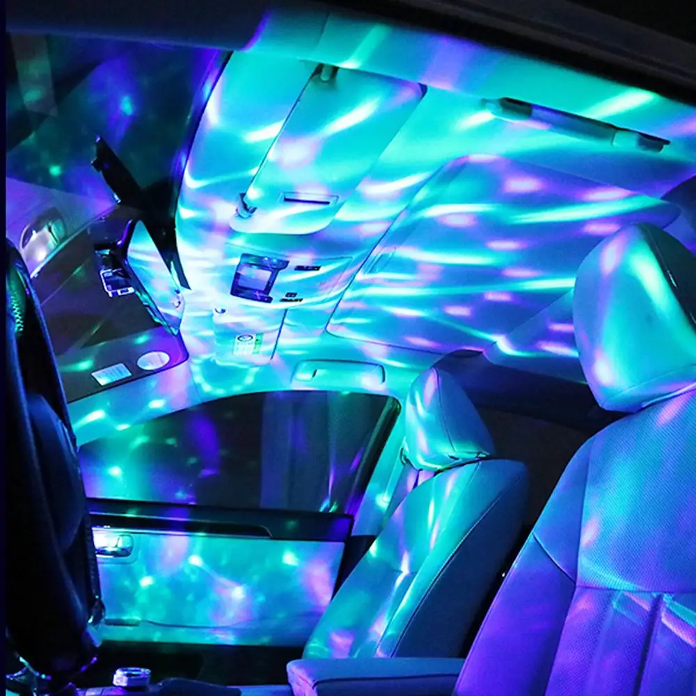 Akozon USB Lampe Ambiance Type C LED RGB 8 Couleurs - Lumière Intérieure Voiture Réglable Gradient