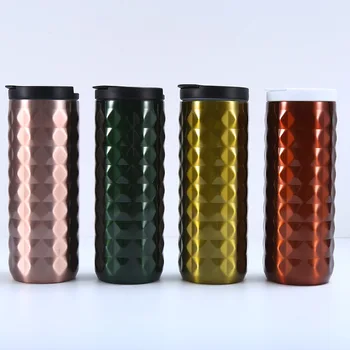 New Thermos Cup Diamond Stainless Steel Mug Diamond Straight Body Water Cup Gifts Eco Friendly Coffee Cup