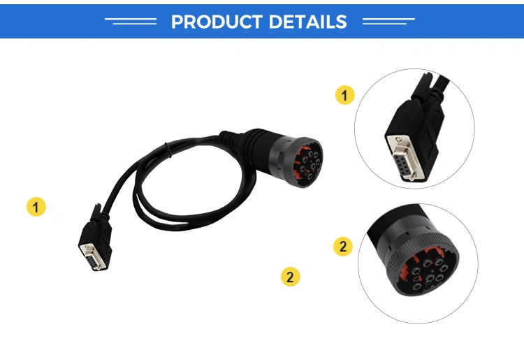 product custom cables obd2 obd ii j1939 automobile can bus 9 pin deutsch harness-3