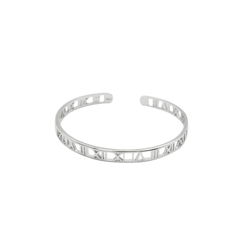 Roman Numeral Bracelet SILVER Jewelry Bangle/roman Numeral 