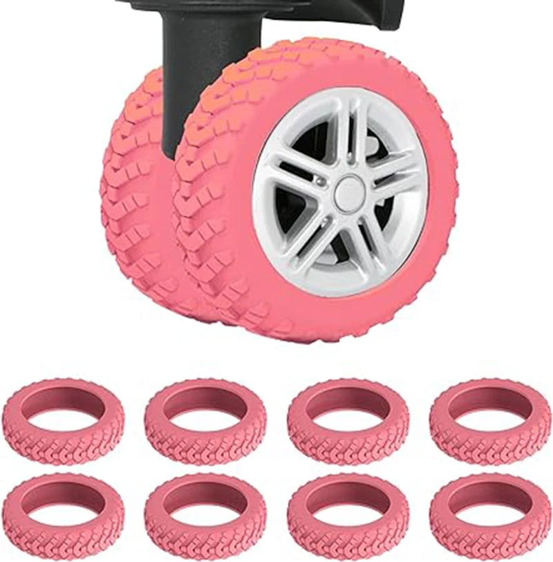 Copricerchi Per Ruote Valigia - 8 Protezioni Silenziose In Silicone | Adatti A Tutte Le Marche