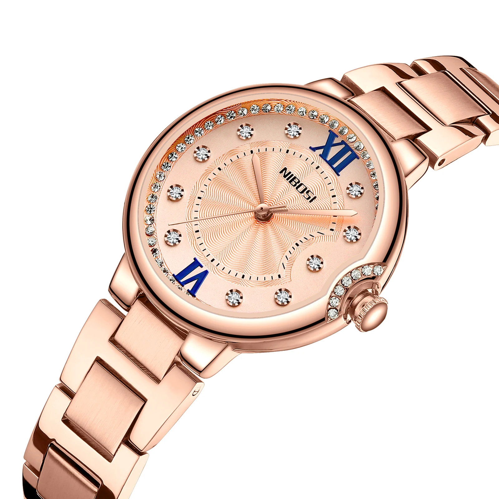 NIBOSI Orologio da donna analogico al quarzo, in acciaio inox