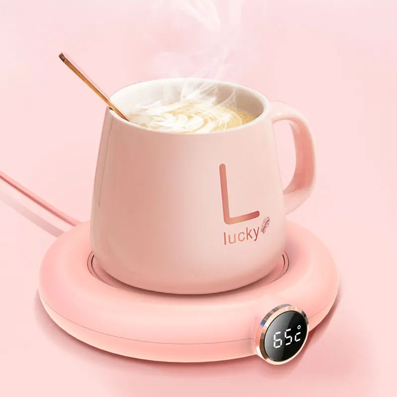 Desktop Intelligent USB Cup Heater Mug Warmer Smart Thermostatic Cup Coaster Heating Mat Pad Coffee Milk Tea
