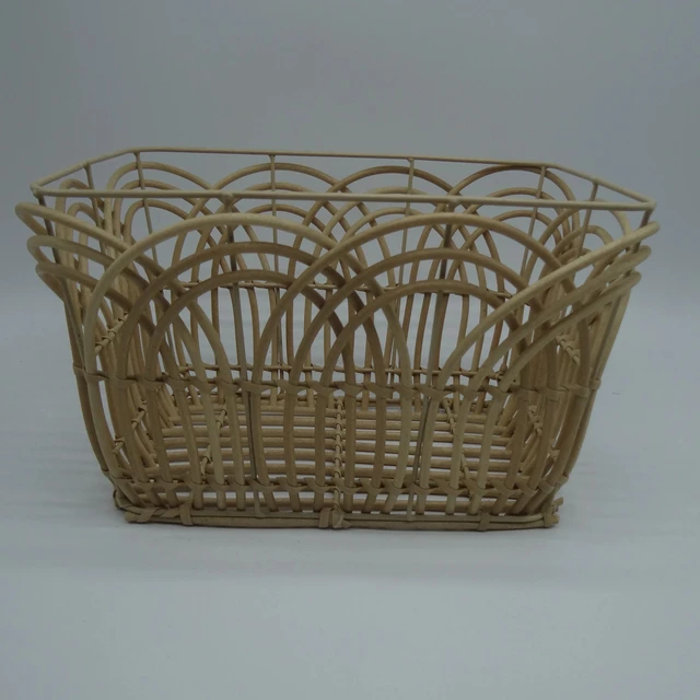 best selling handmade artifical rattan storage basket with handles
