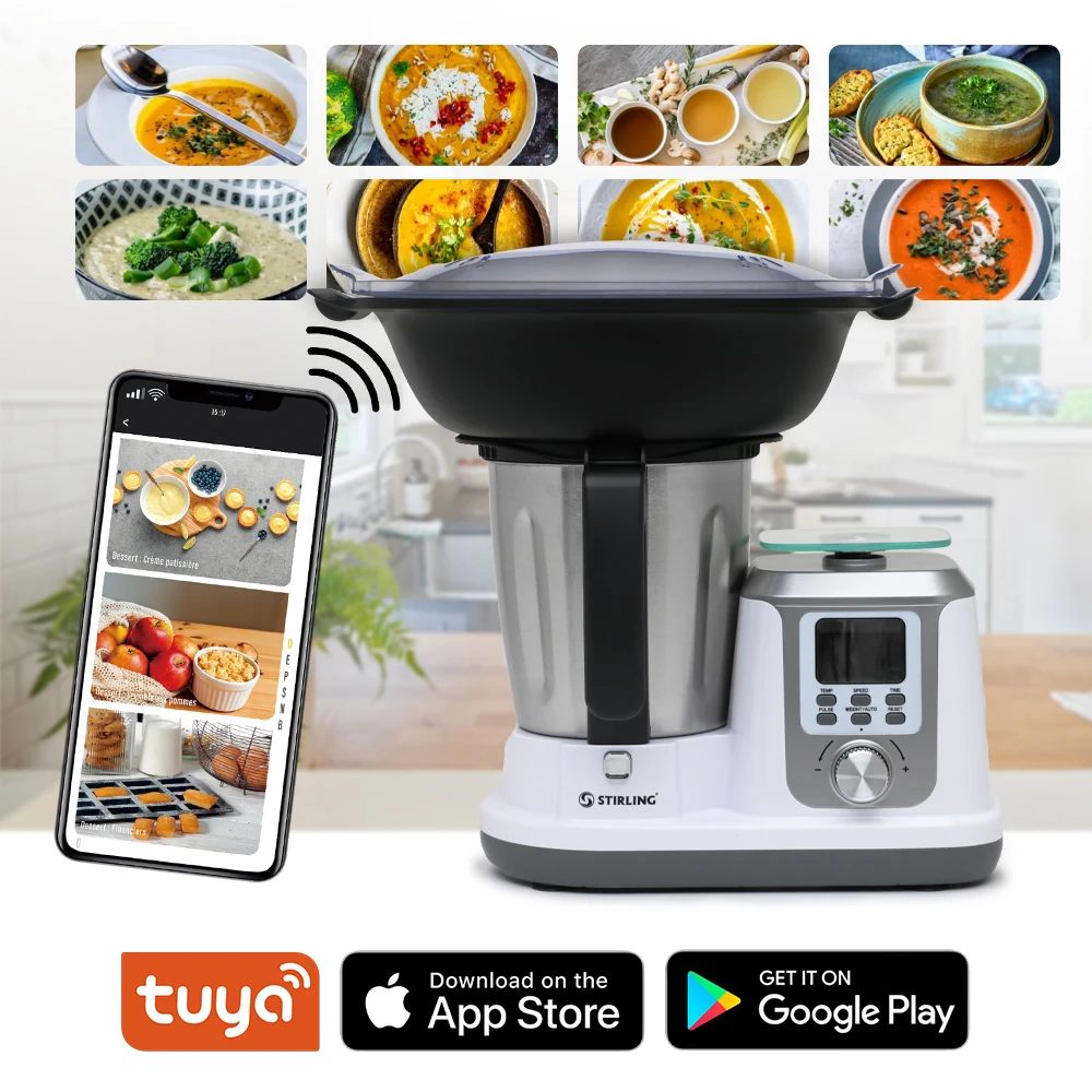 New Style Multi-function  Thermal Cooker 1200W Kitchen Appliances 3.5L Soup Maker sealed New Thermomixer Tm6