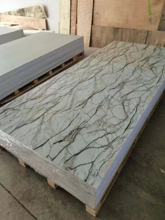 Light Weight Customized Pattern Wall Decorative Board Plastic 1220 mm Sheet Interior Pvc Marble Board for Wall