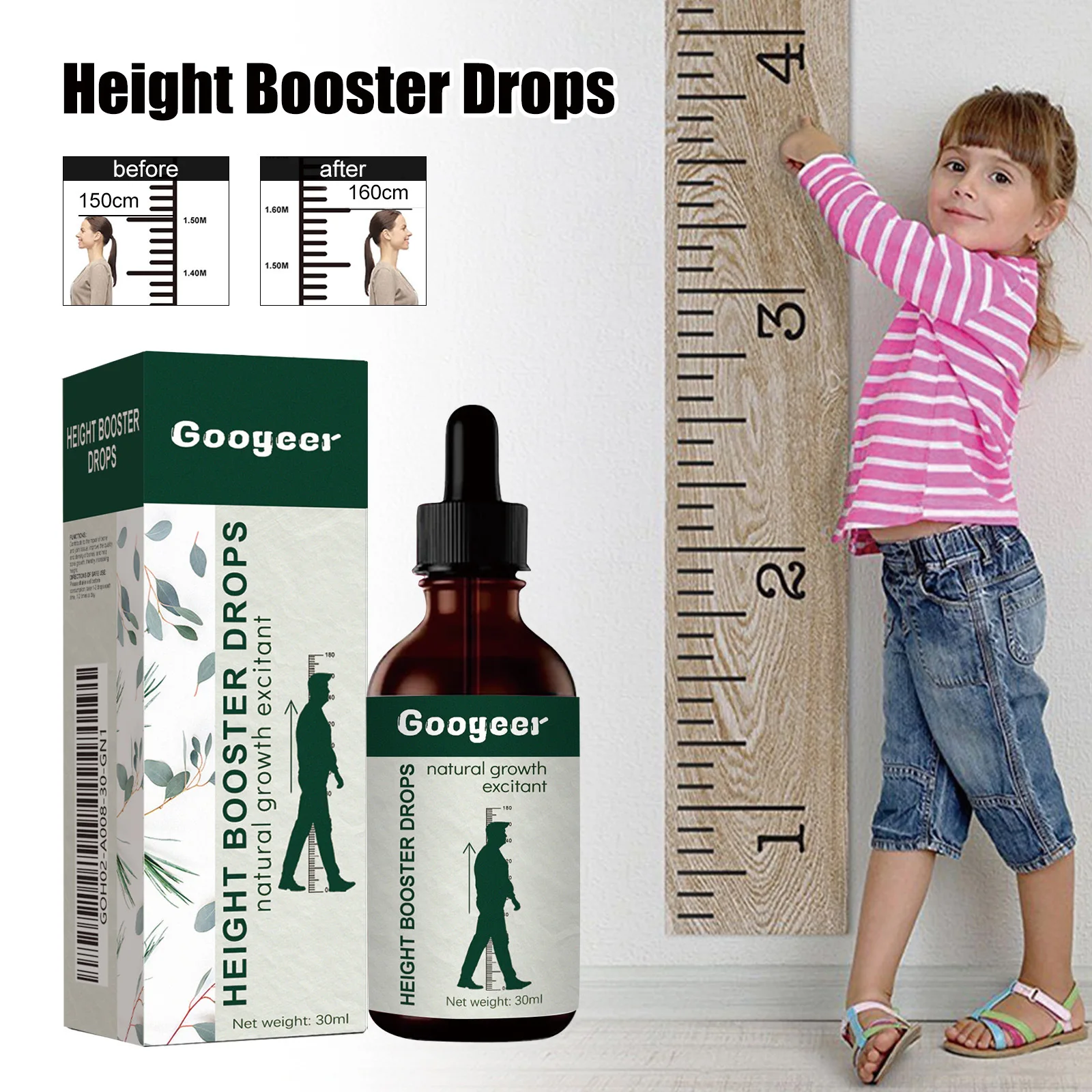 Essential Oil for Height Increase and Bone Growth Whitening Foot Soothing Herbal Massage Oil
