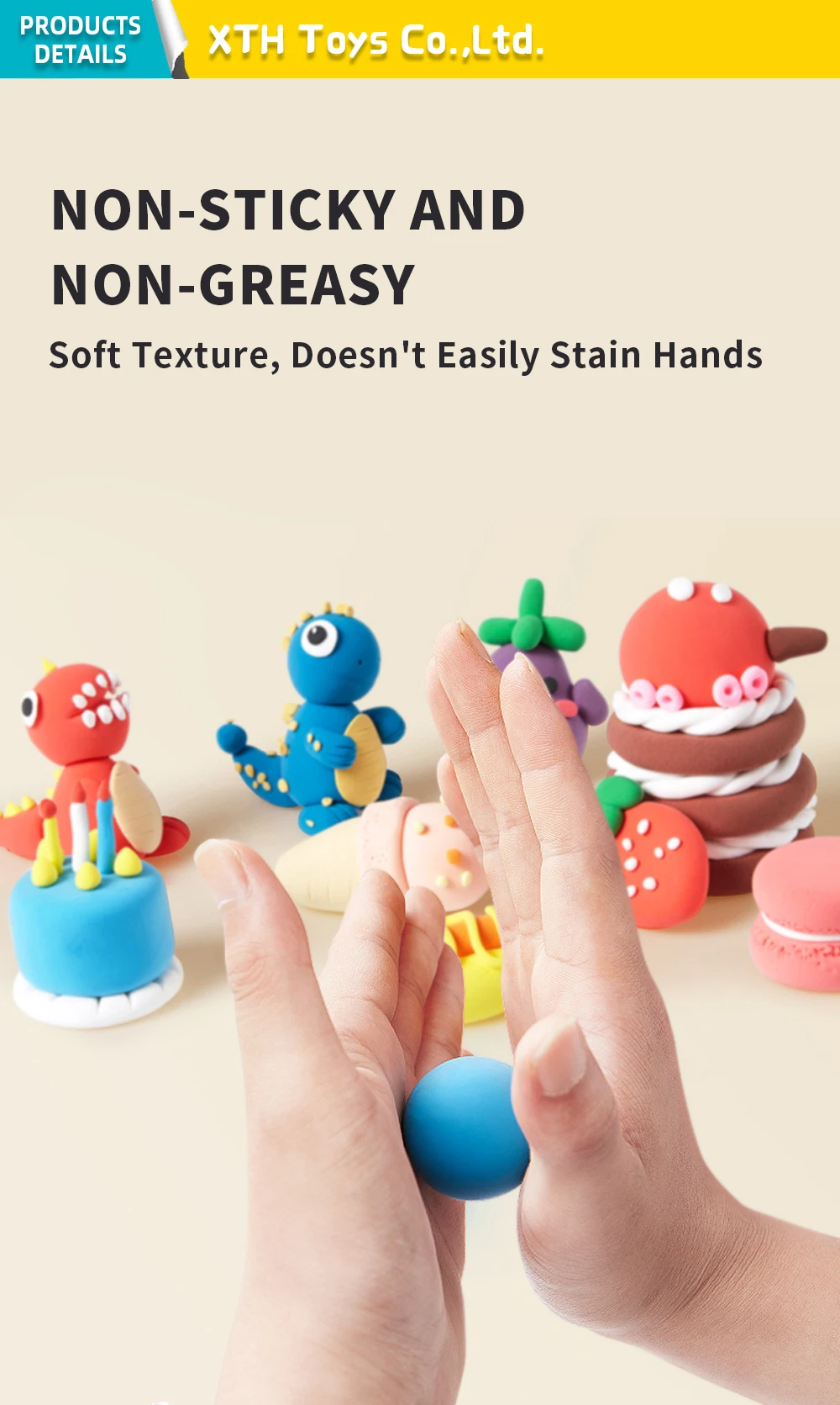 Playdough Air Dry Clay 12 Colors Play School Materials Handmade