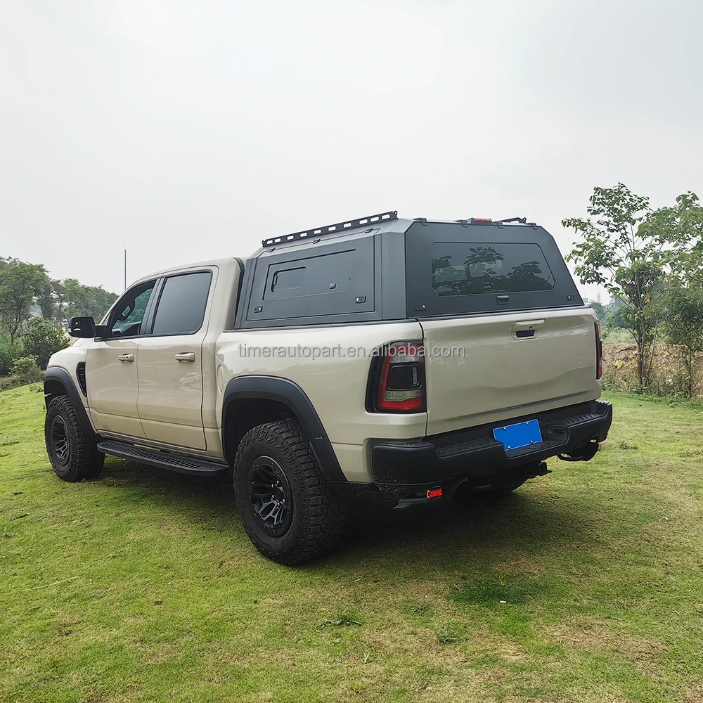 ECOCALO Waterproof Hard Top Steel Truck Bed Caps for Dodge Ram 1500
