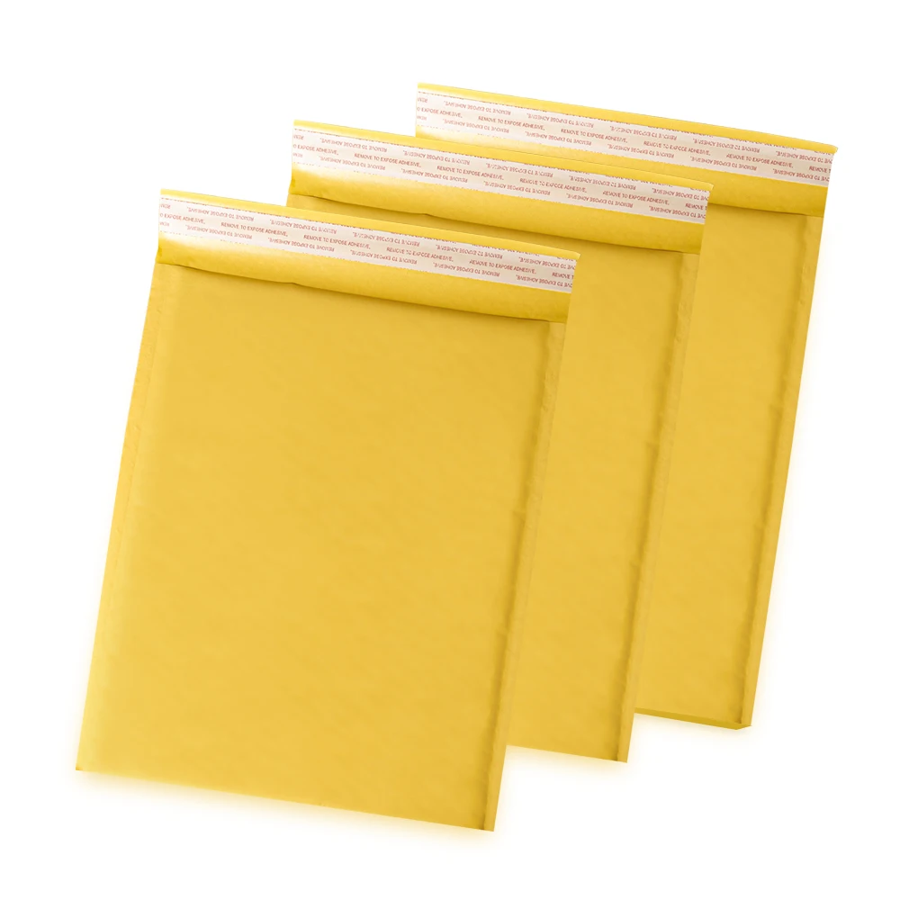 Yellow Kraft Paper Bags Self Adhesive Mailing Padded Envelopes