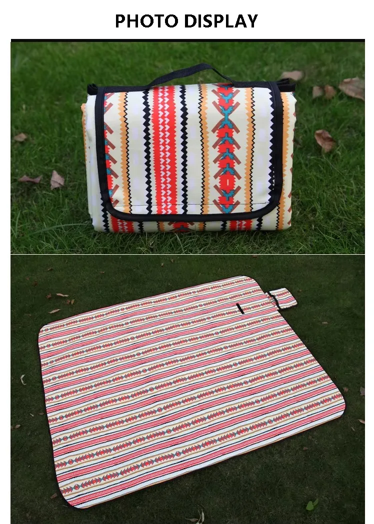Custom Extra Large Foldable Sand Proof Bohemian Portable Picnic Beach ...