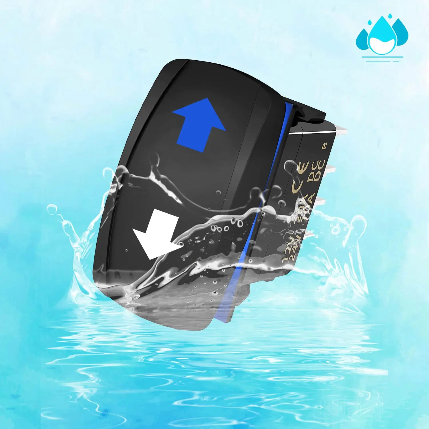 Inverted Switch Momentary Rocker Switch 7 Pins 16A 6P Self-return Toggle Switch Forward ...
