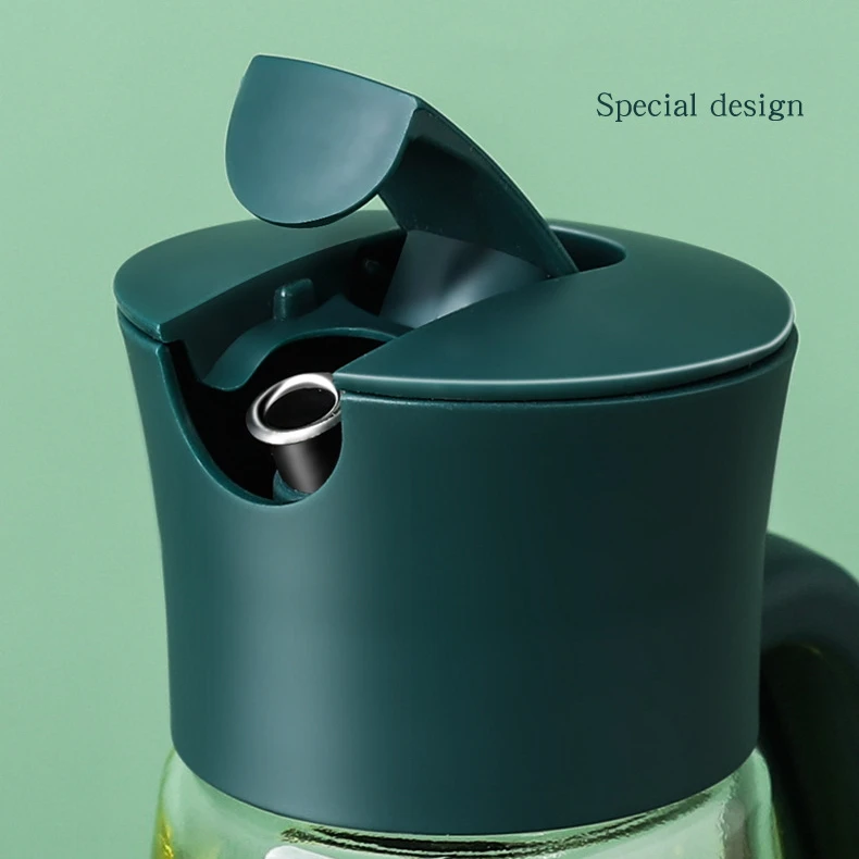 20oz 600ml Kitchen Olive Oil Dispenser Bottle Automatic Cap Glass