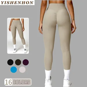 YISHENHON Tight-fitting Butt Lift Sport Pants Women's High-waisted Gym Fitness Running Yoga Legging With Quick-drying