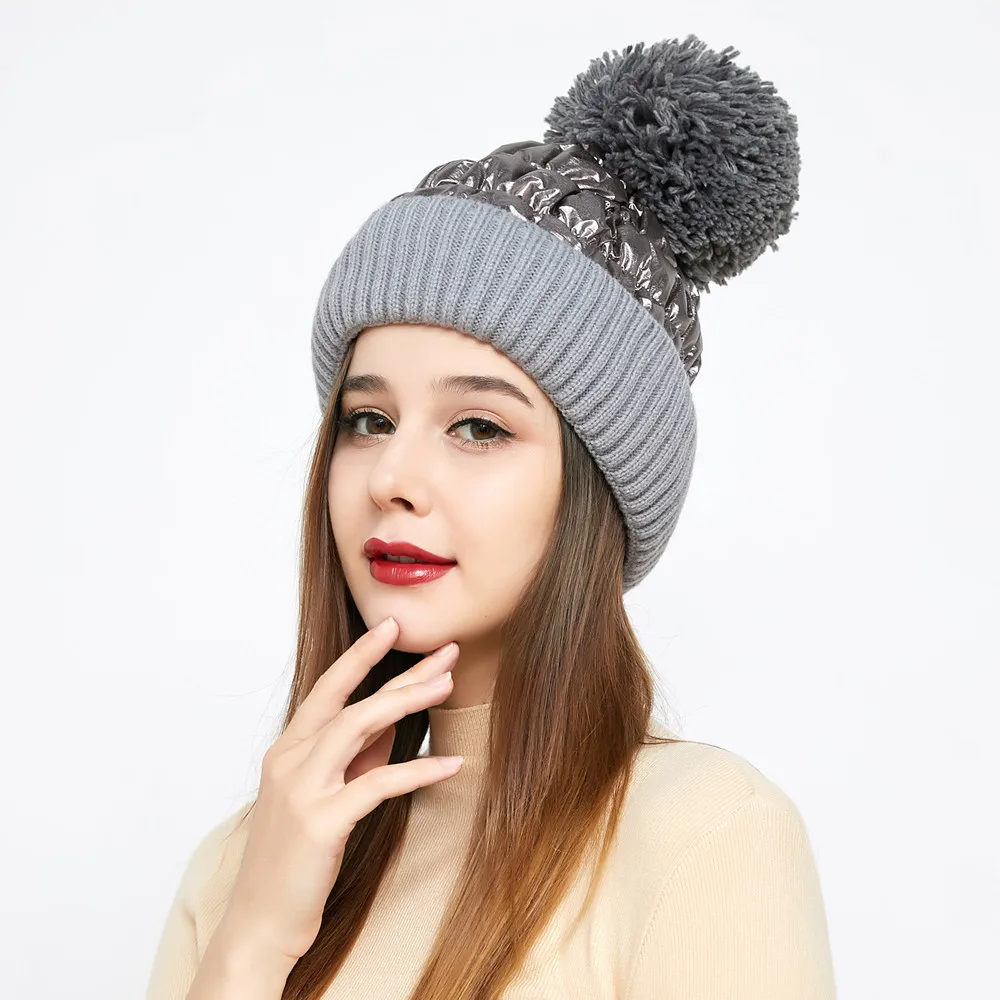 USPOP New Winter Hats Women Thick Warm Knitted Skullies Hats Pearl