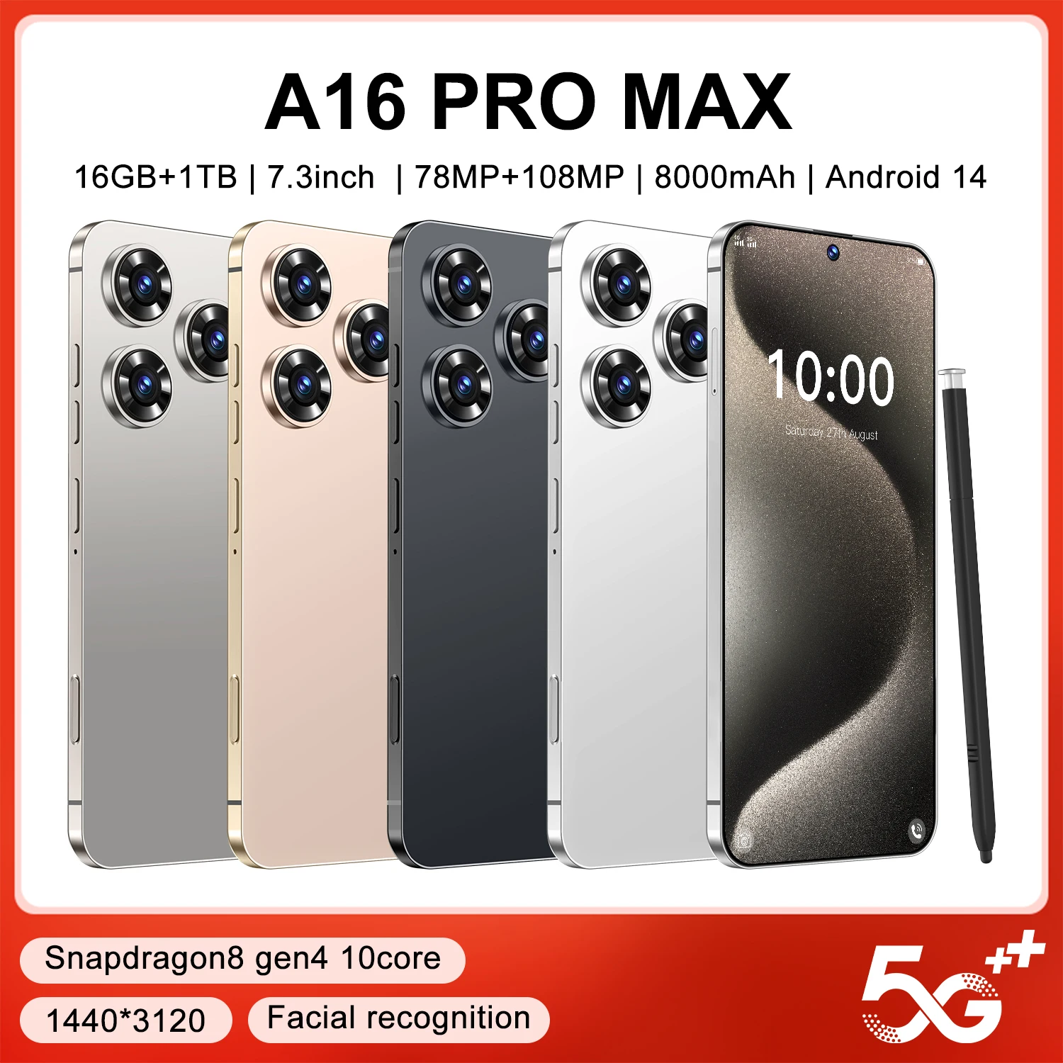 2025 GT30 Pro 16G 1TB 10 Core Smartphone - 5G Gaming Powerhouse