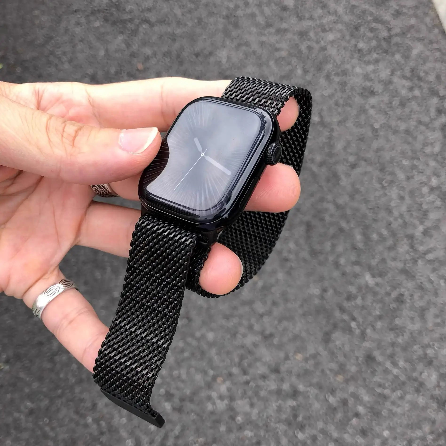 Casual Breathable Coarse Mesh Milanese Loop Magnetic Stainless for Apple Watch Strap for IWatch SE 6 7 8 9 10 11 42 46 49mm