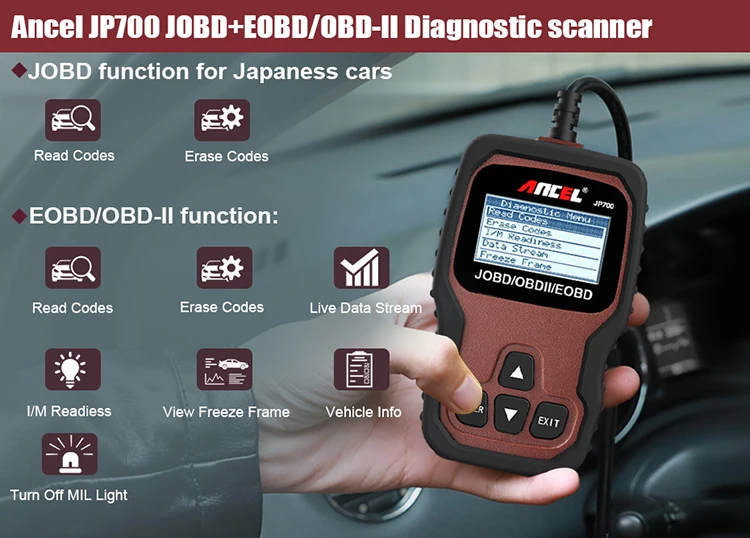 Ancel JP700 OBD2 Car Diagnostic Tool