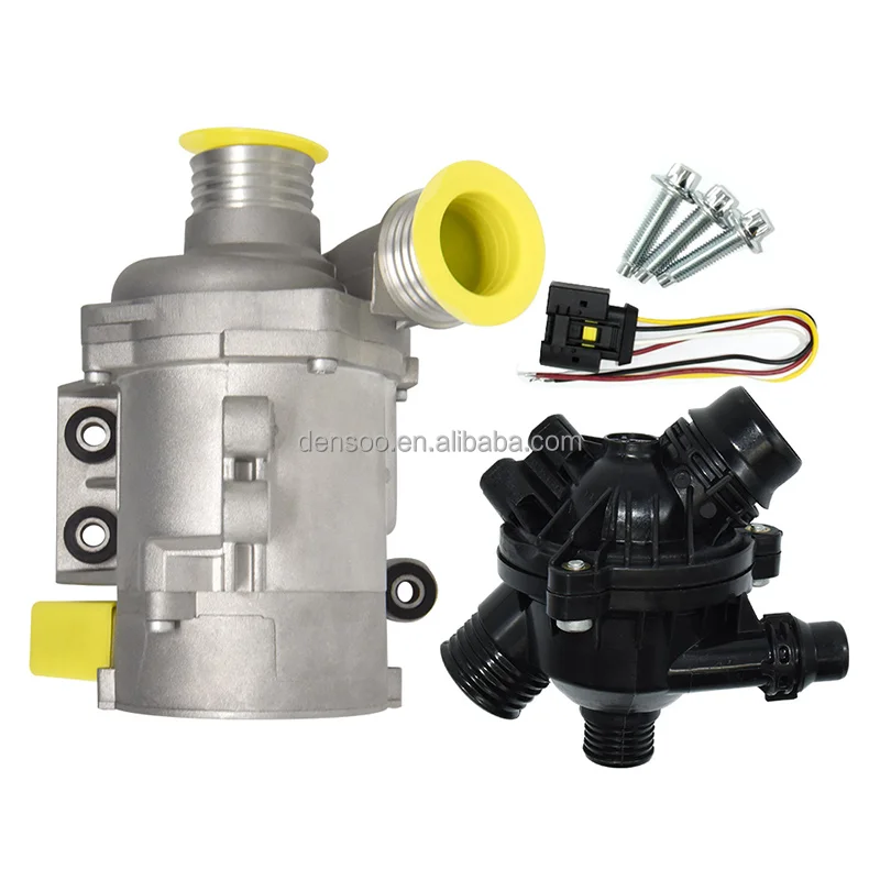 ENGINE THERMOSTAT ELECTRIC WATER PUMP for BMW 11537549476 11517586925 SET 2