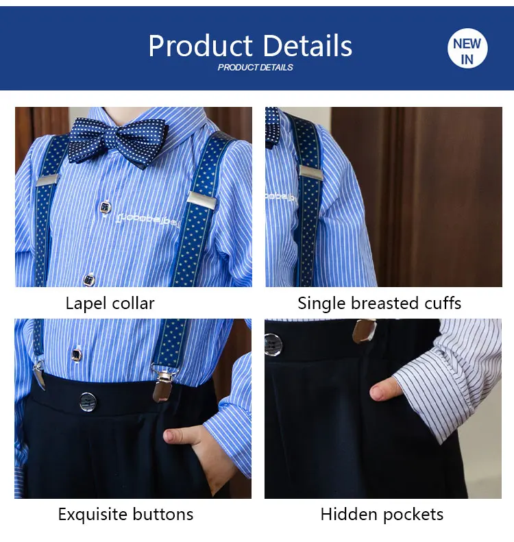 Baby Boy Dresses Autumn Formal Shirt For Children Baby Boy Formal