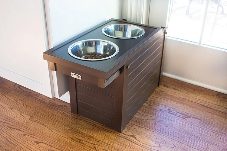 Pet Bowl Storage Bucket cat Food Dog Food Preservation Moisture-proof Dry Storage Bucket and Bowl Two in One details