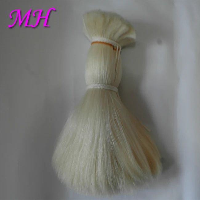 High Quality Washed  Natural  White Goat Hair Bulk for Making up Brush Set and  Hair Extension