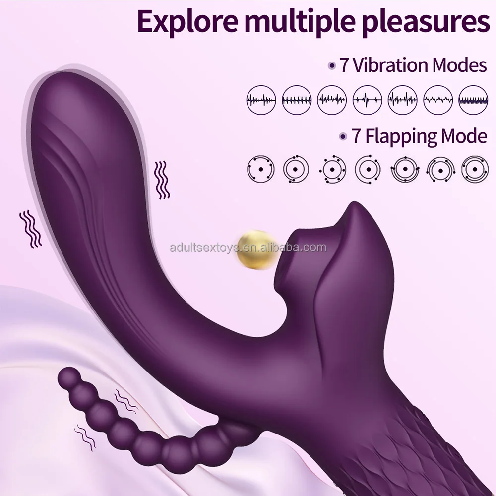 3 in 1 G Spot Vibrator 7 Tapping&Vibrating Modes Women Sex Toys Anal Dildo  Rabbit Vibrators for Women