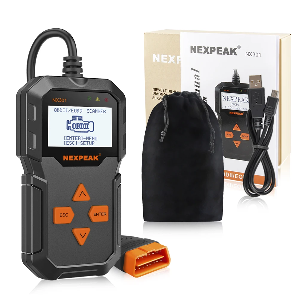 Автомобильный сканер NXPEAK NX301 OBD2, считыватель кодов, инструмент для  диагностики автомобиля PK Elm327| Alibaba.com