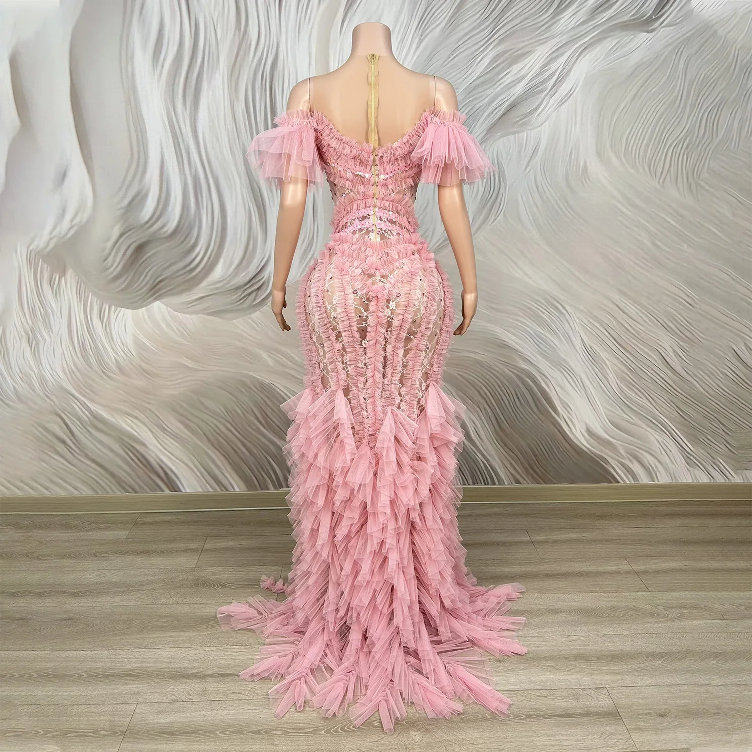 Novance Y5585 Unique Products to Sell Crystal Sequin Bling Elegant Prom Dresses Pink Chic Floor-length Women's Birthday Dress Novance Y5585 Unique Products to Sell Crystal Sequin Bling Elegant Prom Dresses Pink Chic Floor-length Women's Birthday Dress