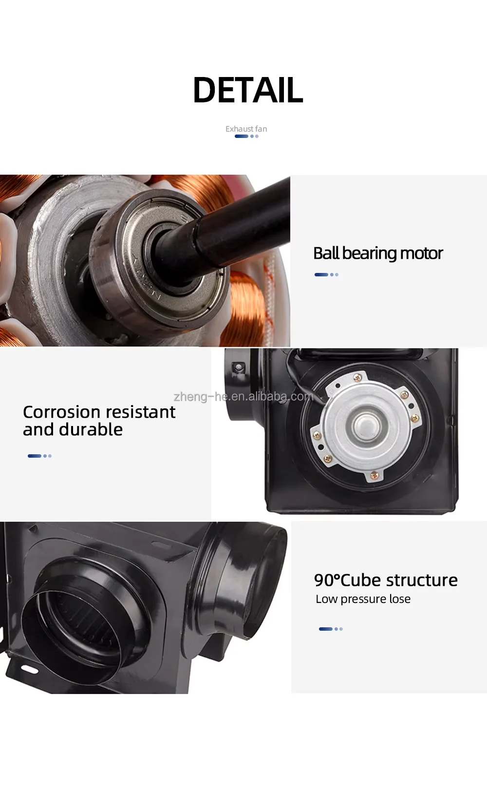 Centrifugal Axial Flow Blower, 100mm, Cast, 100%, Copper - detail 8