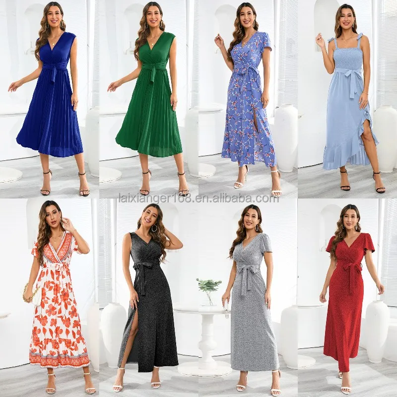 Hot Selling Short Sleeved Dresses Summer Temperament Women Chiffon Dress Fashion Casual Women s Holiday Floral Dress Cotton Buy Women s Dresses New Arrivals 2023 Summer Dresses Women s Casual