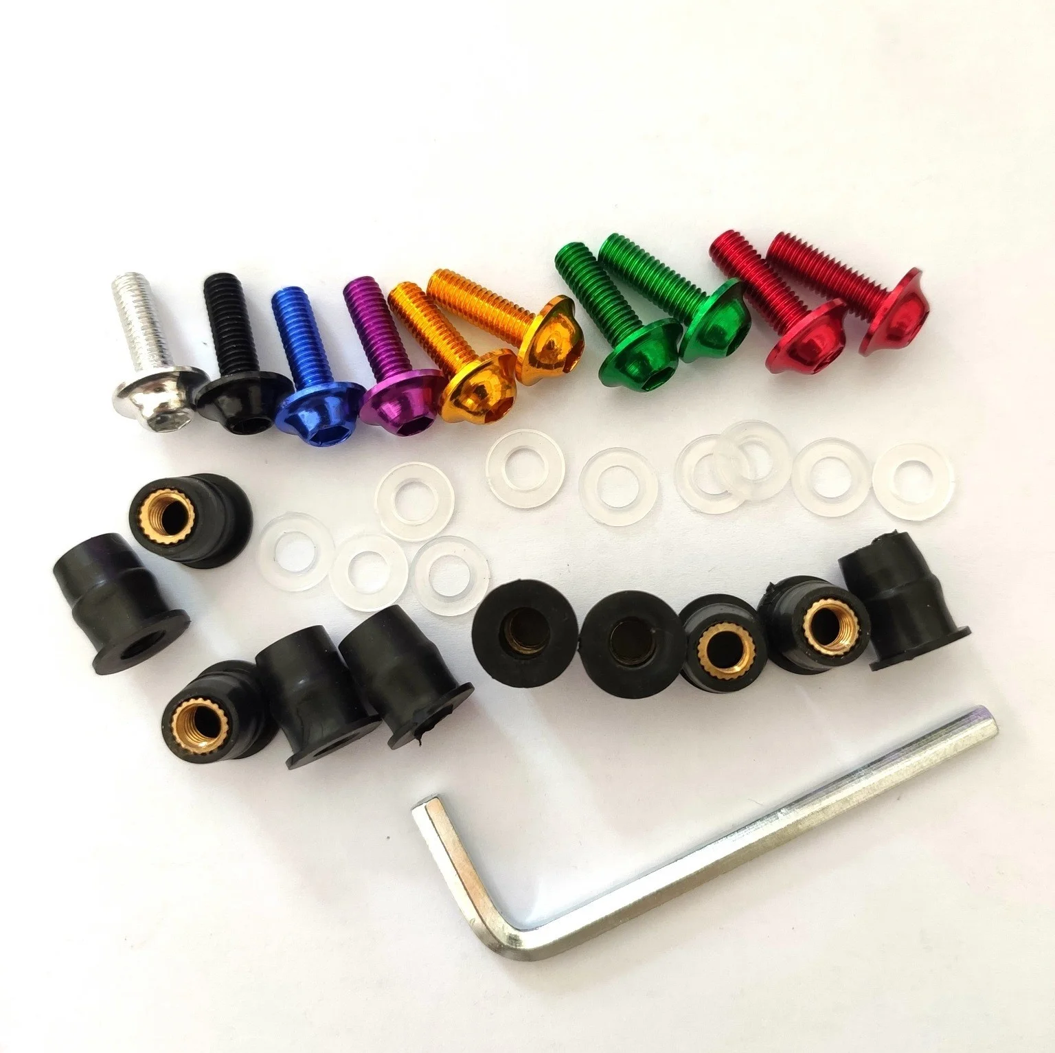 Customized M5 M6 Metric Colorful Button Hexagon Socket Head Anodized Aluminum Screw manufacture