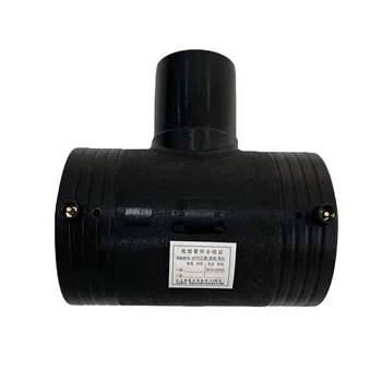 JY hot sale hdpe Electro fusion reducing Tee pipe connector pipe fittings hdpe 110 to 90mm