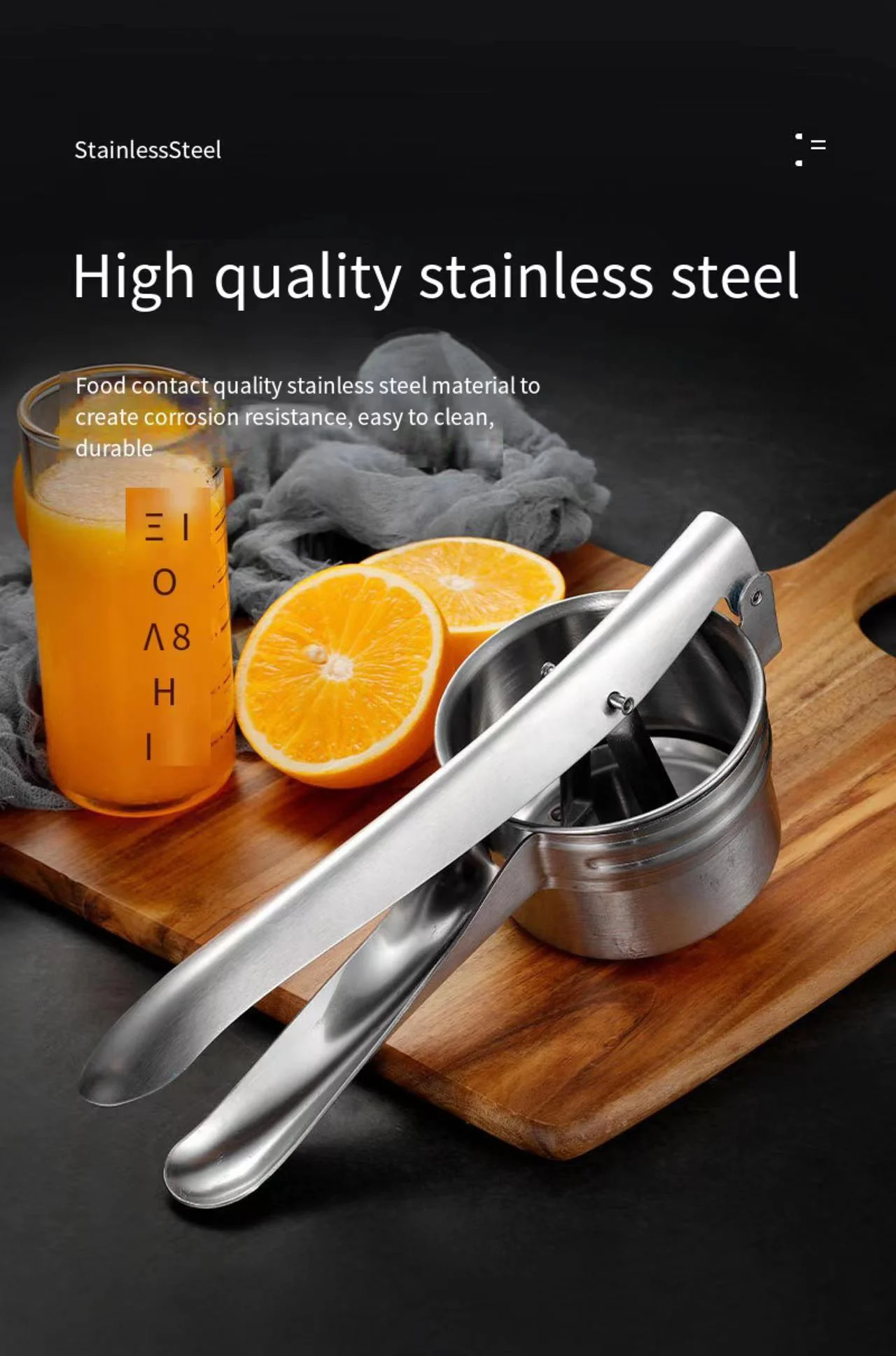 Manual Hand Stainless Steel Lemon Zester Citrus Juicer Lemon Squeezer ...