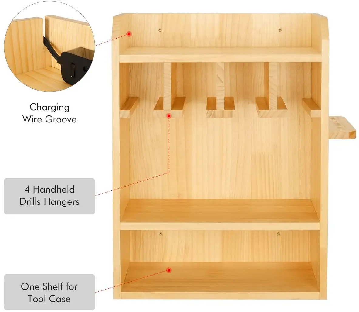 1 Pezzi Organizer per Attrezzi da Garage, Supporto per Trapano