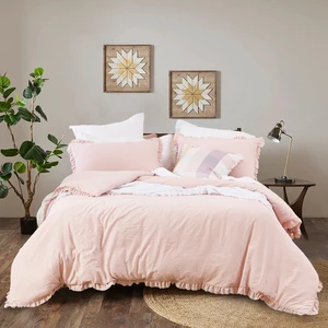 HONEYMOON 2022 Hot Sale Microfibre Bedding Duvet Cover Sets Comforter Sets with Hand Ruffle