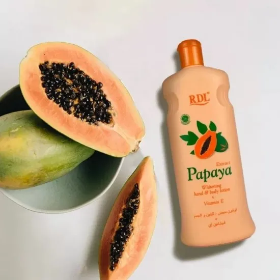 In Stock Organic Fruit Extract Milk Body Lotion Organic Body Care Papaya Whitening Body Liquid Cream
