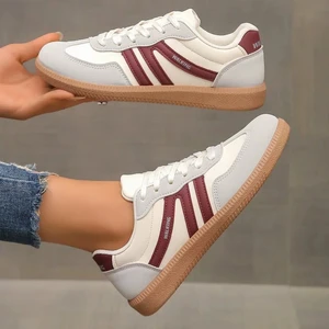 Women Sneakers 2026 Spring New Luxury Flat Loafers Comfortable Lace up Soft Female Sneakers Lightweight Outdoor Shoes for Women