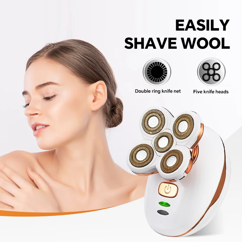 Portable USB-Charging Lady Shaver Five Stainless Steel Blades Waterproof Bikini Trimmer for Body Hair for Household RV Hotel Use supplier