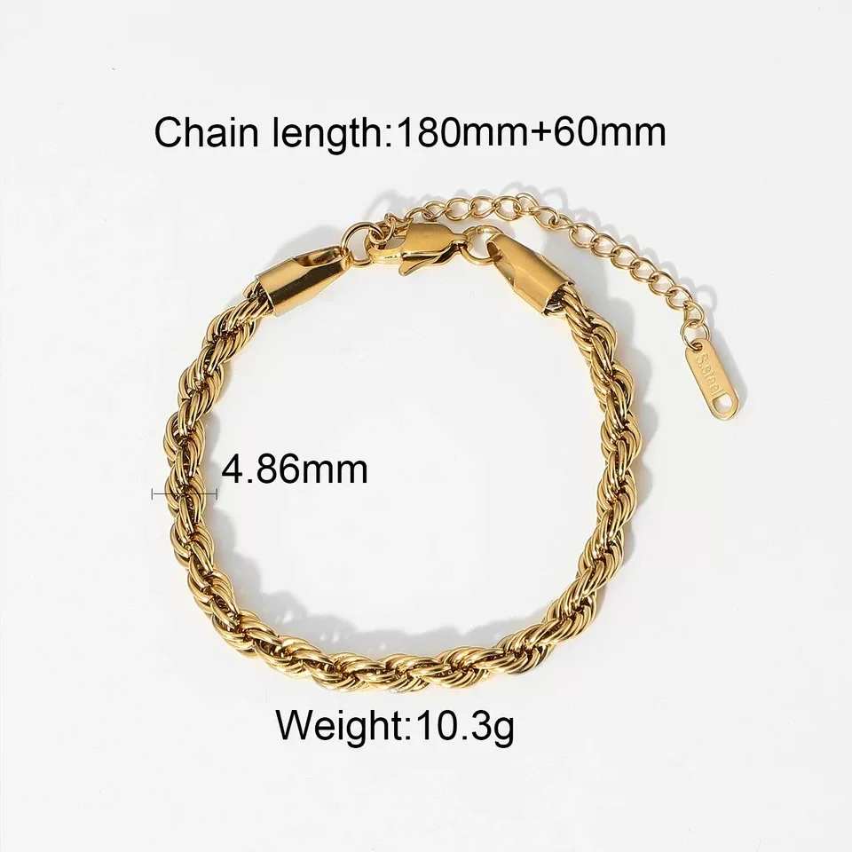 Men's Gold Braided Chain Bracelet – Nialaya Jewelry