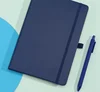 Penna A5 in PU blu scuro
