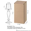 Lampe de table transparente et lisse, style bougeoir