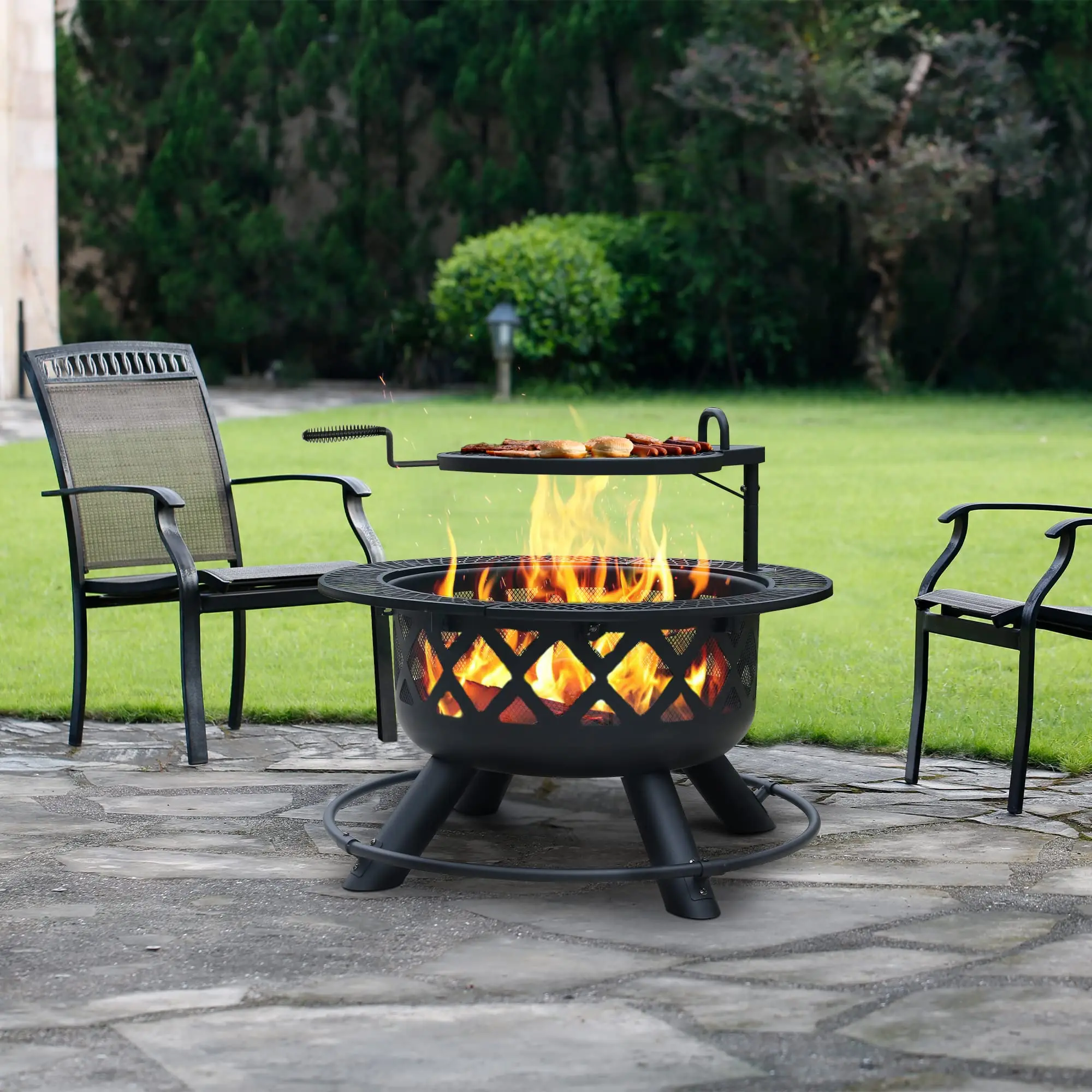 36 Inch Outdoor Fire Pit Metal