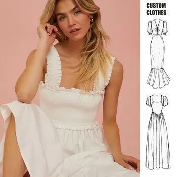 Custom Sleeveless Dress Backless Fashion Dress For Women Maxi Summer 2024 Midi Dress For Women OEM/ODM