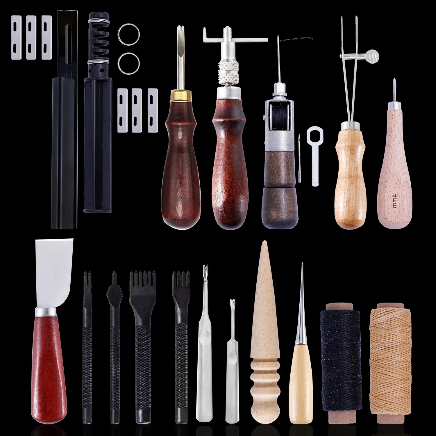 M125 Multifunction Leather Craft Tool Set For Leather Diy Hand Leather ...