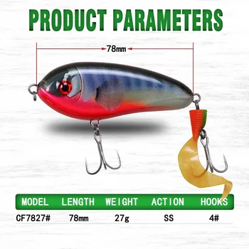 Lure 25g Freshwater Biomimetic Artificial Fish Jerkbait Solid Slow-Sinking Pike Lure Bait 60-115mm 35 – Minnow – view 3