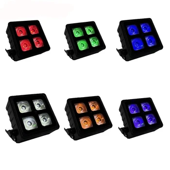 Topflashstar 4x20W 6in1 RGBWA+UV Battery LED Par Light with Remote Control 2.4G Wireless App Control DMX Par Lights for DJ Stage